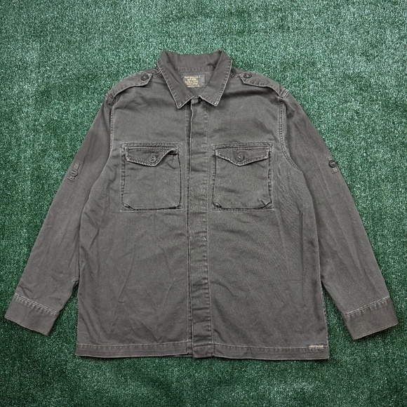 Lucky Brand Other - Lucky Brand Utility Shirt Jacket Men's Size XL Green Military Style Workwear